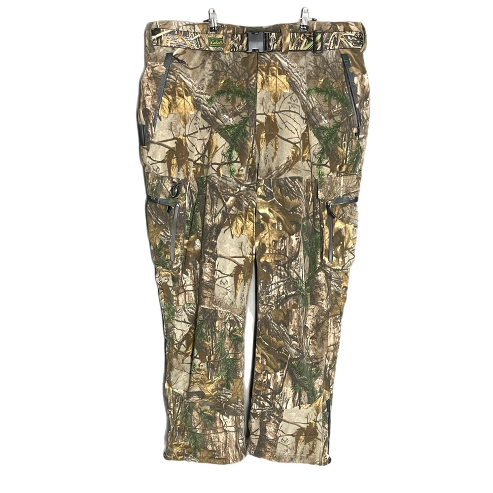 Cabelas Instinct Fleece Pants Insulated Winter Hunting Camo Men’s Size 43